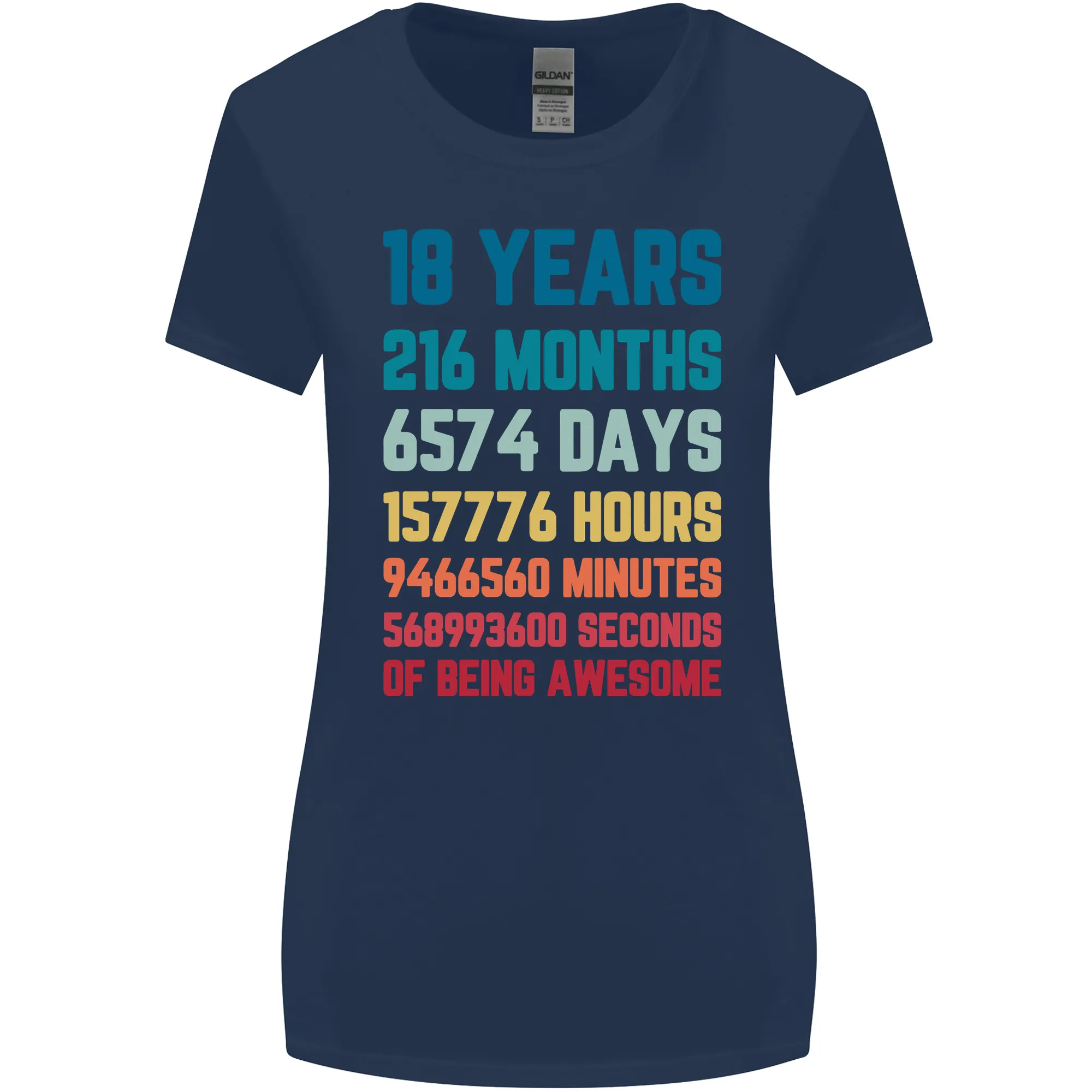 18th Birthday 18 Year Old Womens Wider Cut T-Shirt