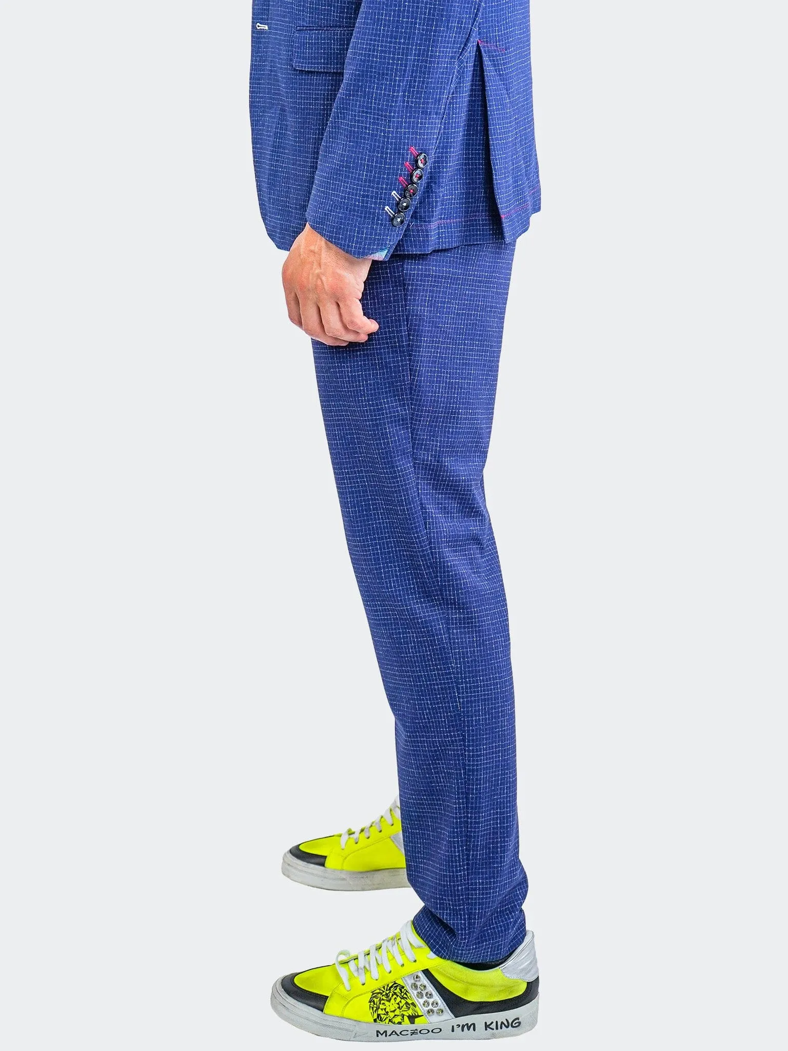 4-Way Stretch Pants Squared Blue