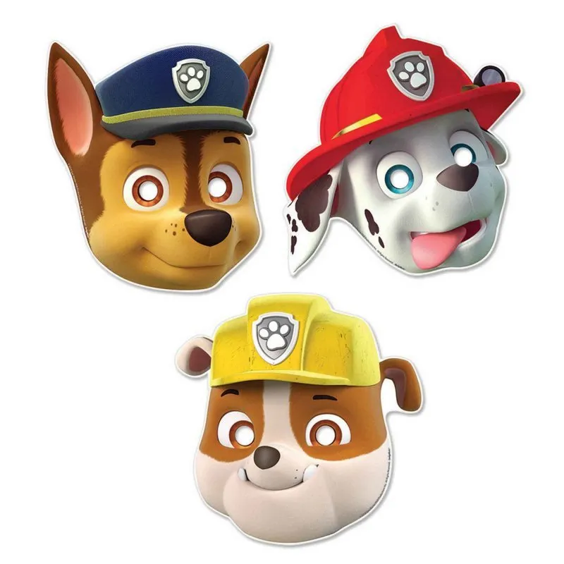 8pk Paw Patrol Cardboard Masks