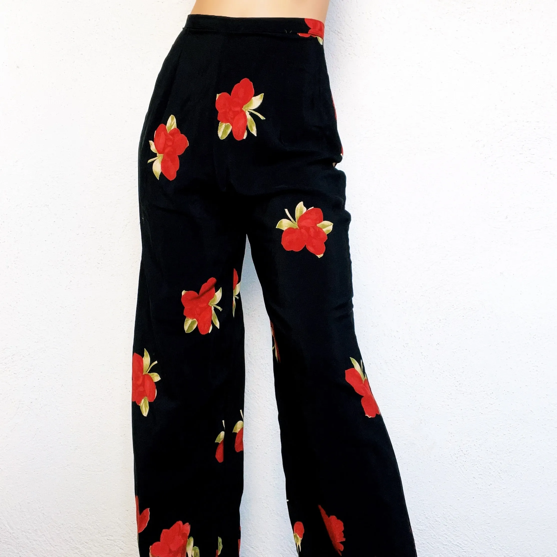 90s Sheer Floral Pants