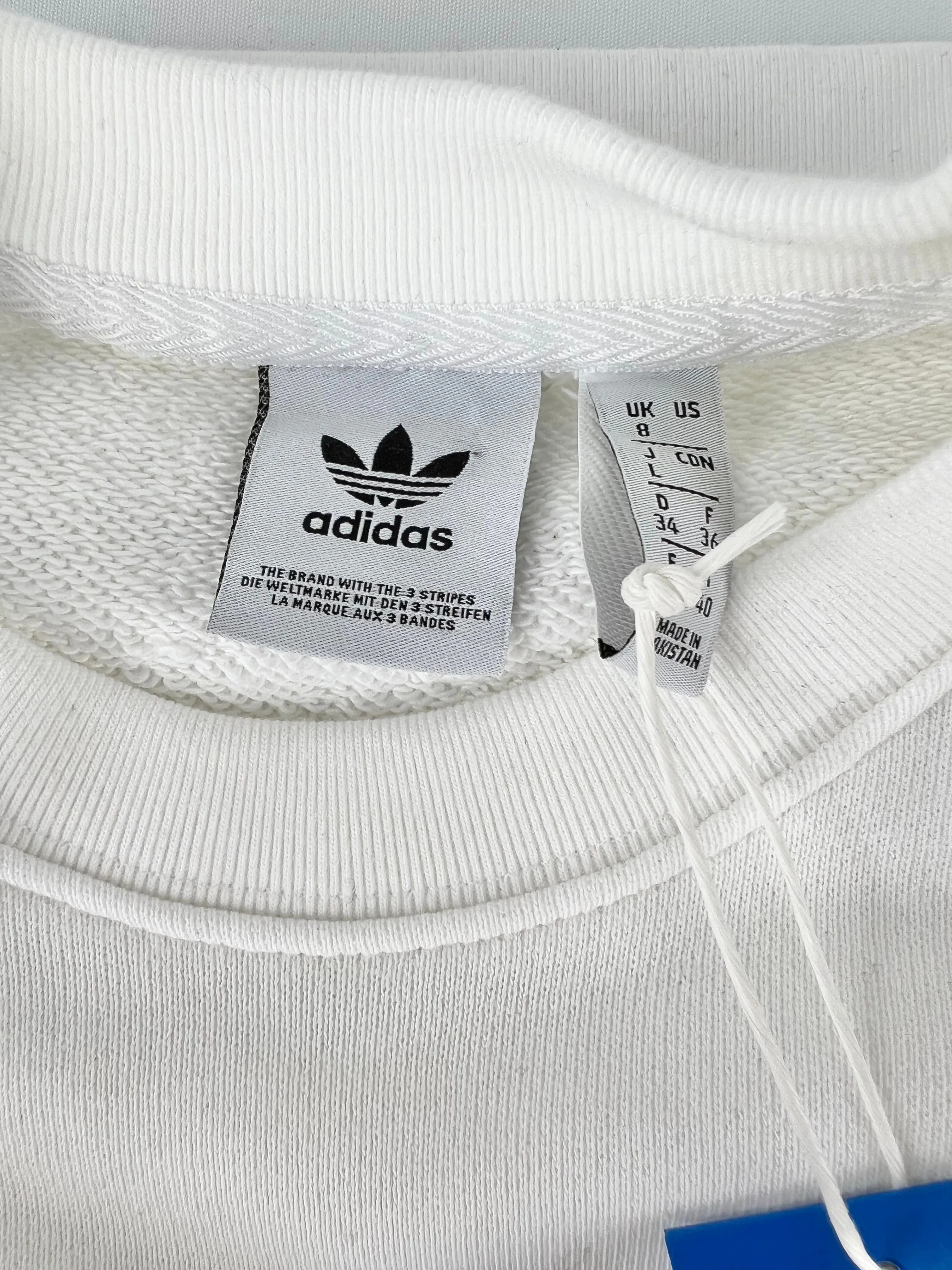 Adidas White Trefoil Crew Neck Sweater NWT - AU8