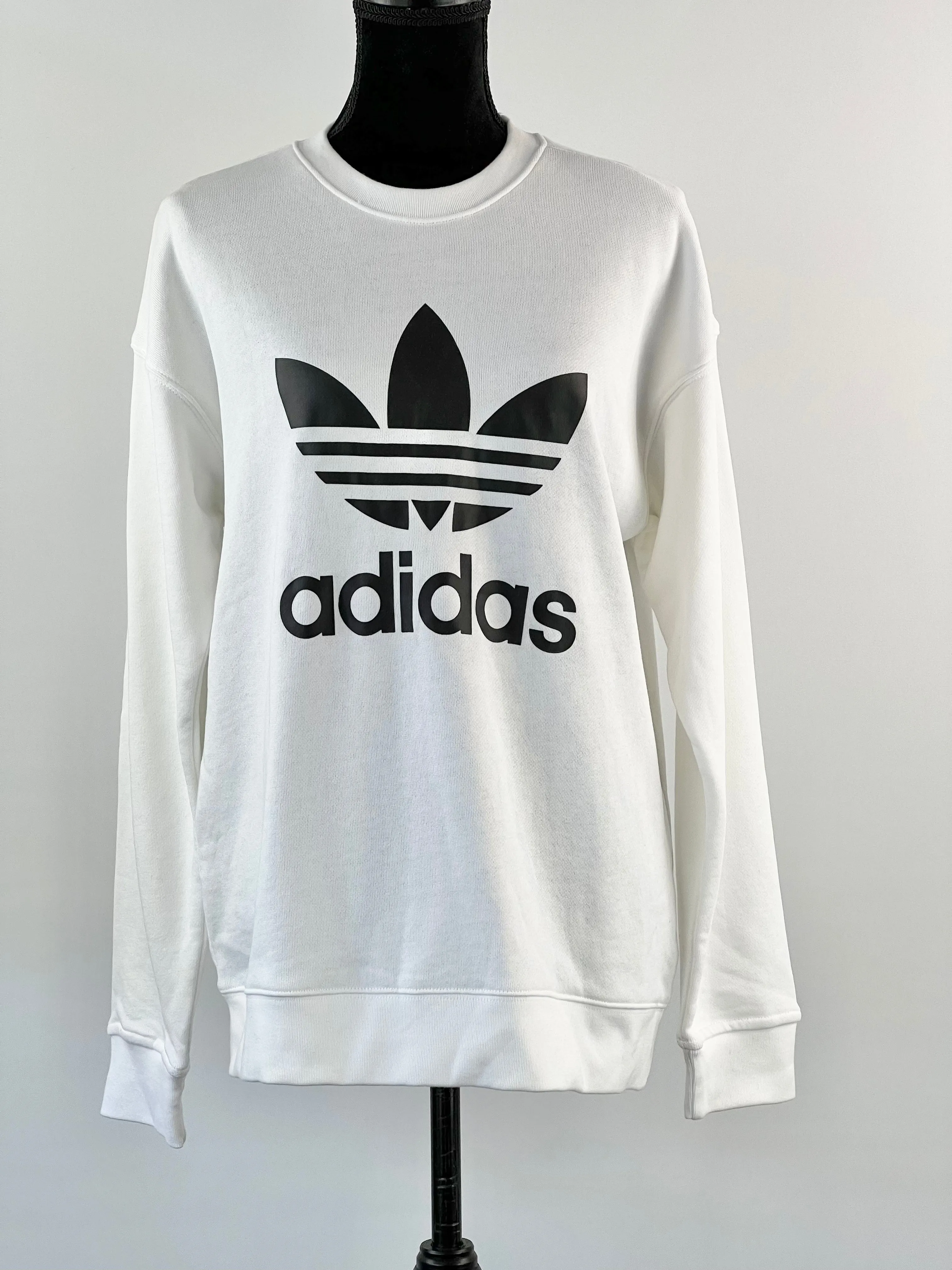 Adidas White Trefoil Crew Neck Sweater NWT - AU8