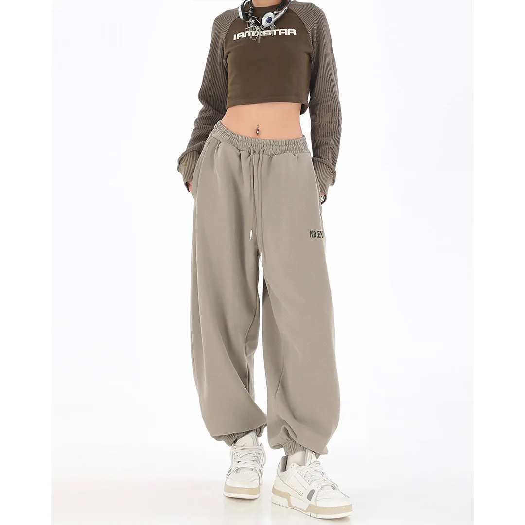 Anna Loose Baggy High Waist Straight Sweatpants