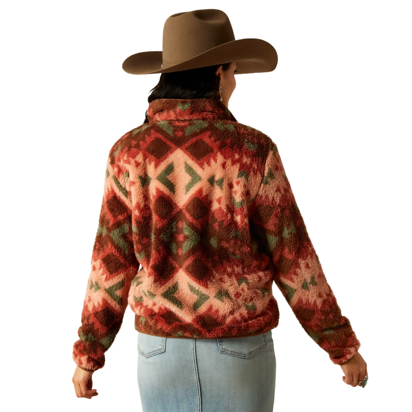 Ariat Ladies Berber Plainsview Aztec Print Snap Pullover 10053942