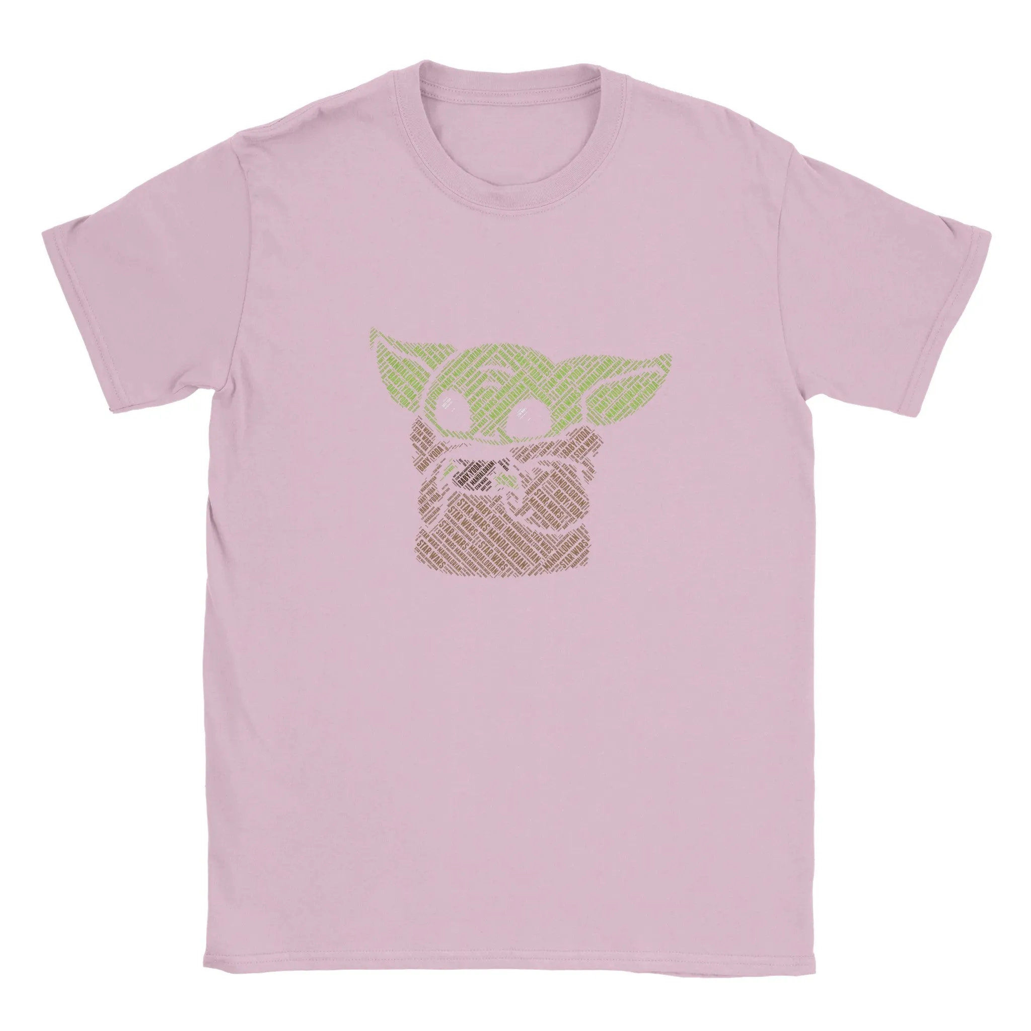 Artwork Børne T-shirt - Baby Yoda Kalligram Artwork - Klassisk Børne T-shirt