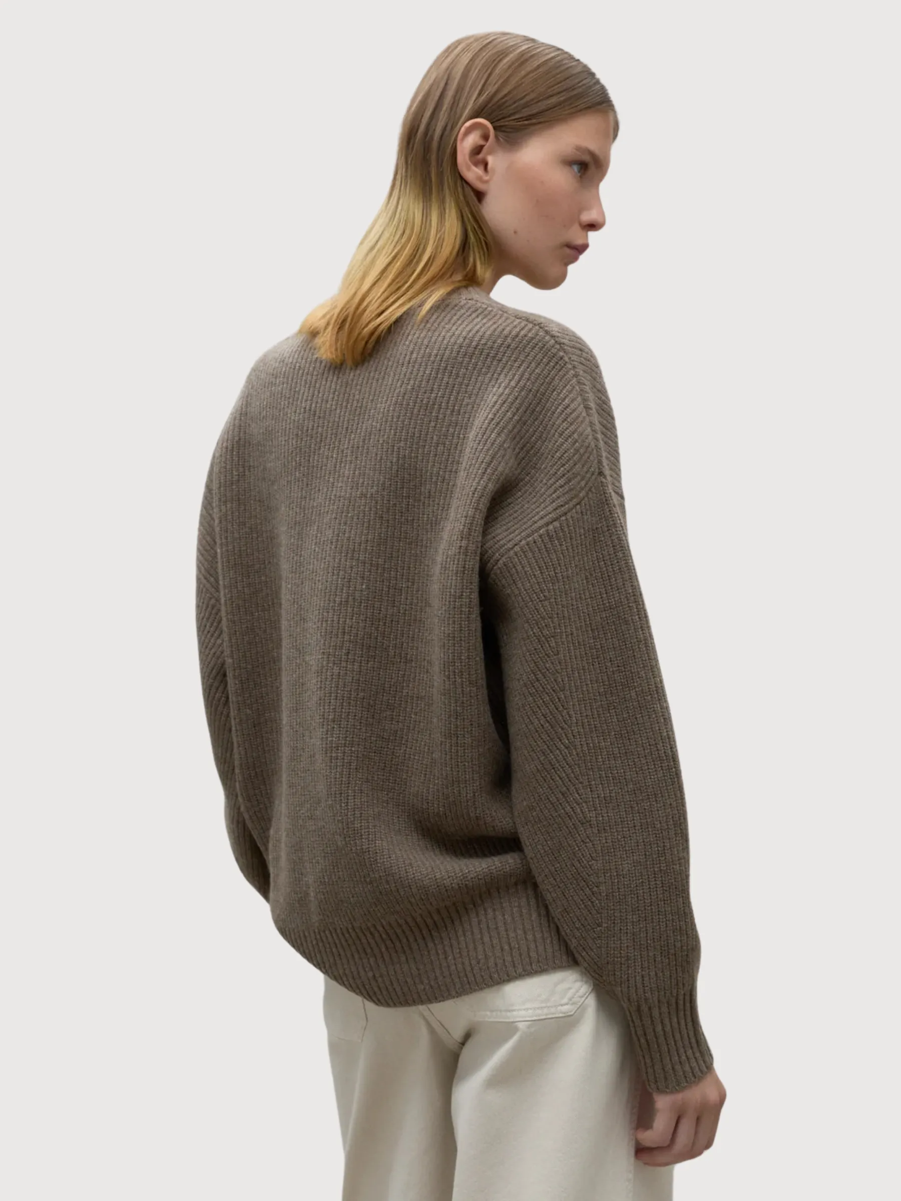 Azalea Brown Woman Knitted Pullover | Ecoalf