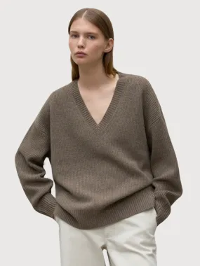 Azalea Brown Woman Knitted Pullover | Ecoalf