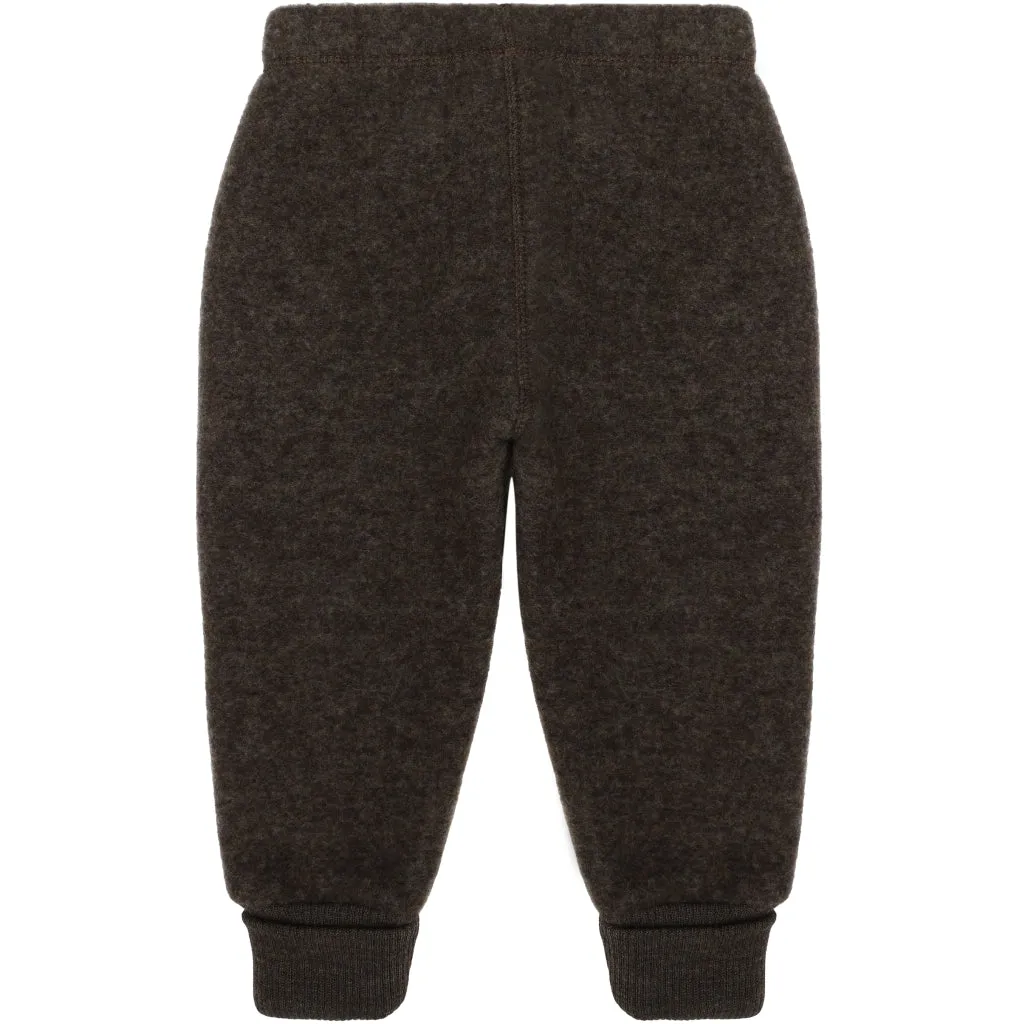 Baby Wool Pants - Dark Brown Melange