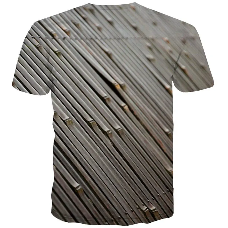 Bamboo slice texture tshirts Cool special texture Cool different man art costume