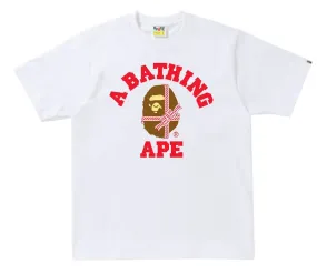 BAPE Christmas College Tee White/Red