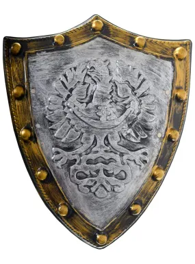 Barbarian Deluxe Gold and Silver Medieval Battle Shield