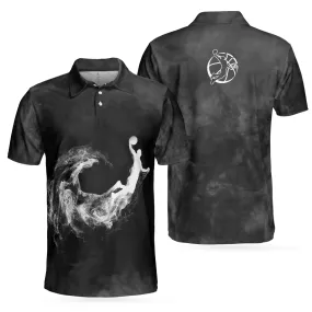 Basketball On Smoke Black Theme Polo Shirt, Smoke Basketball Dunk Player Polo Shirt, Best Baseball Shirt For Men