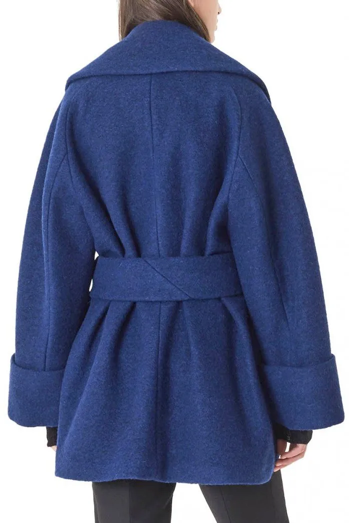 Belted Short Wool Coat