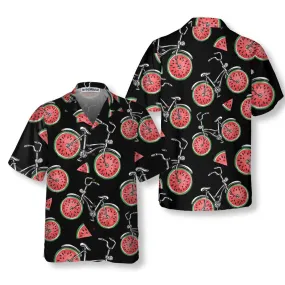 Bicycles With Watermelon Wheels Hawaiian Shirt, Funny Cycling Shirt For Men & Women