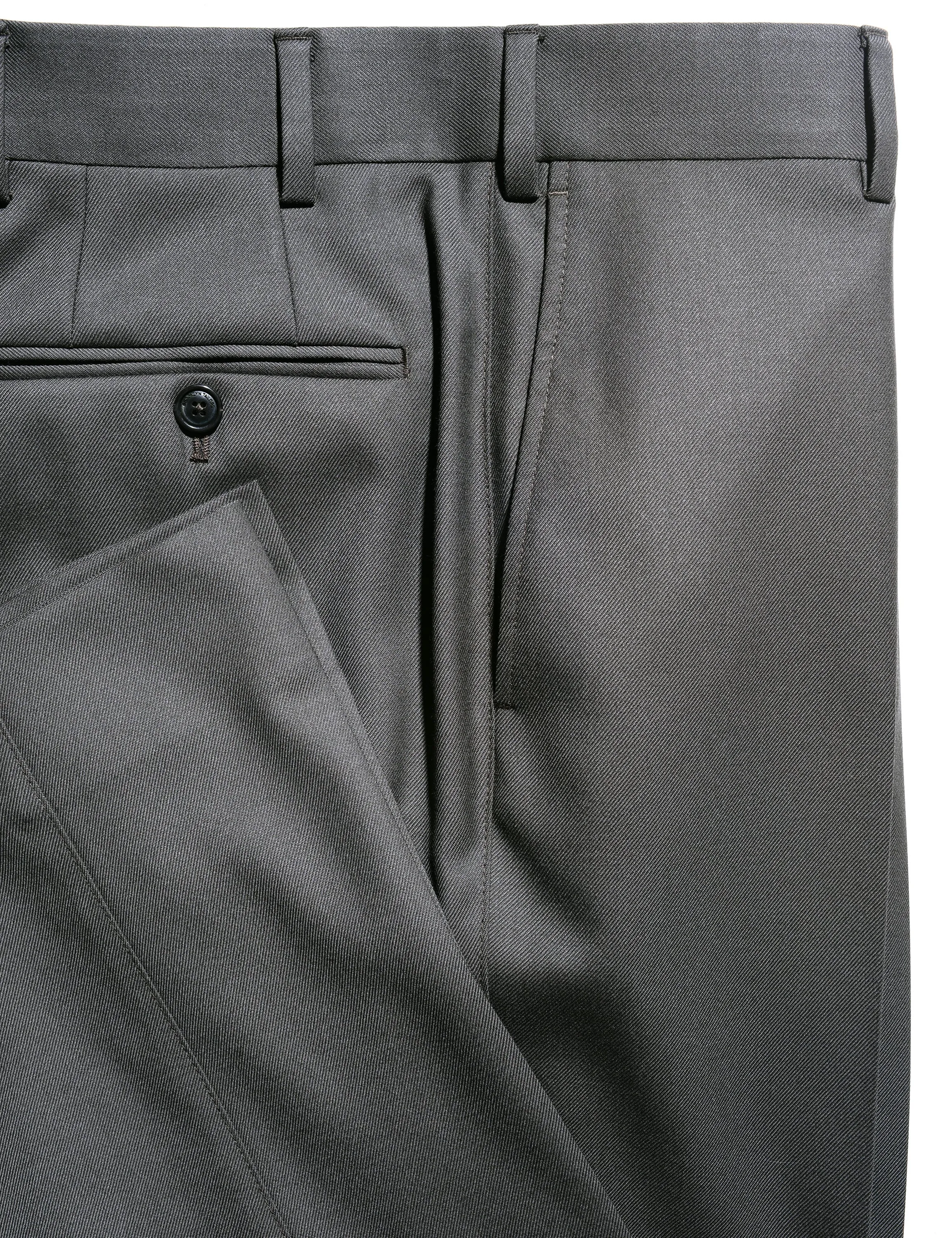 BKT36 Straight Leg Trouser in Sturdy Wool Twill - Shale