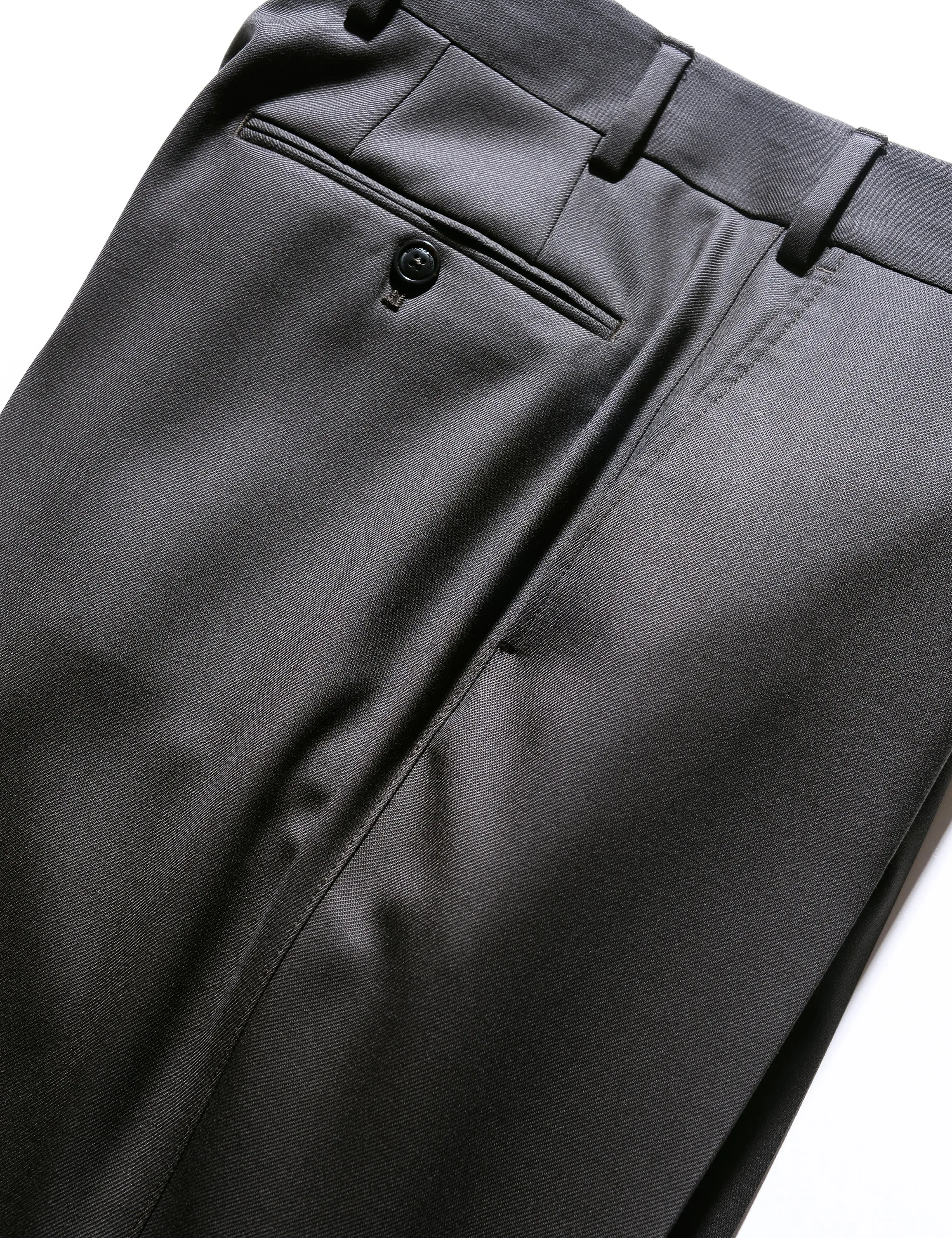 BKT36 Straight Leg Trouser in Sturdy Wool Twill - Shale