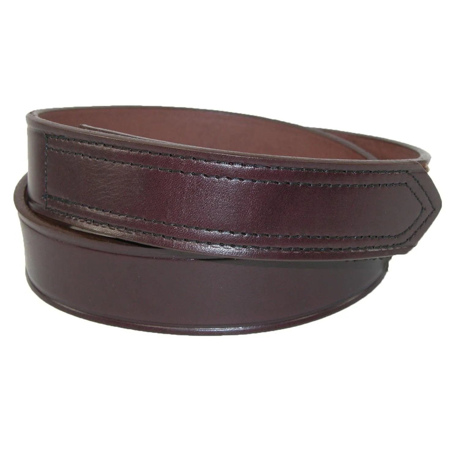 Boston Leather Men's Big & Tall Leather No Scratch Work Belt with Hook and Loop Closure