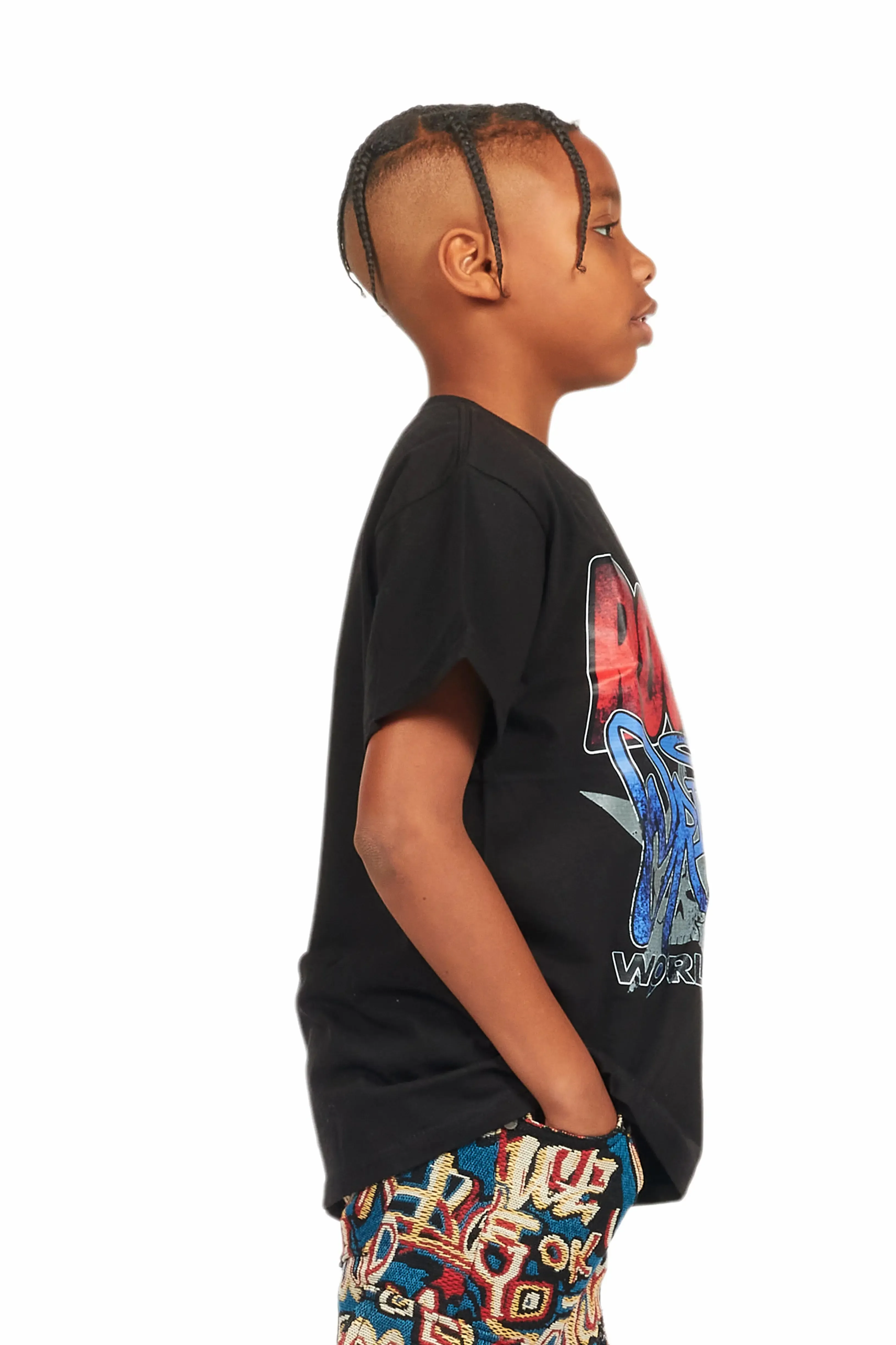 Boys Kait Black Graphic T-Shirt