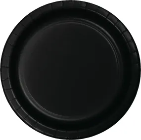 Bulk Black Velvet Sturdy Style 8.75 inch Paper Dinner Plates (240 per Case)