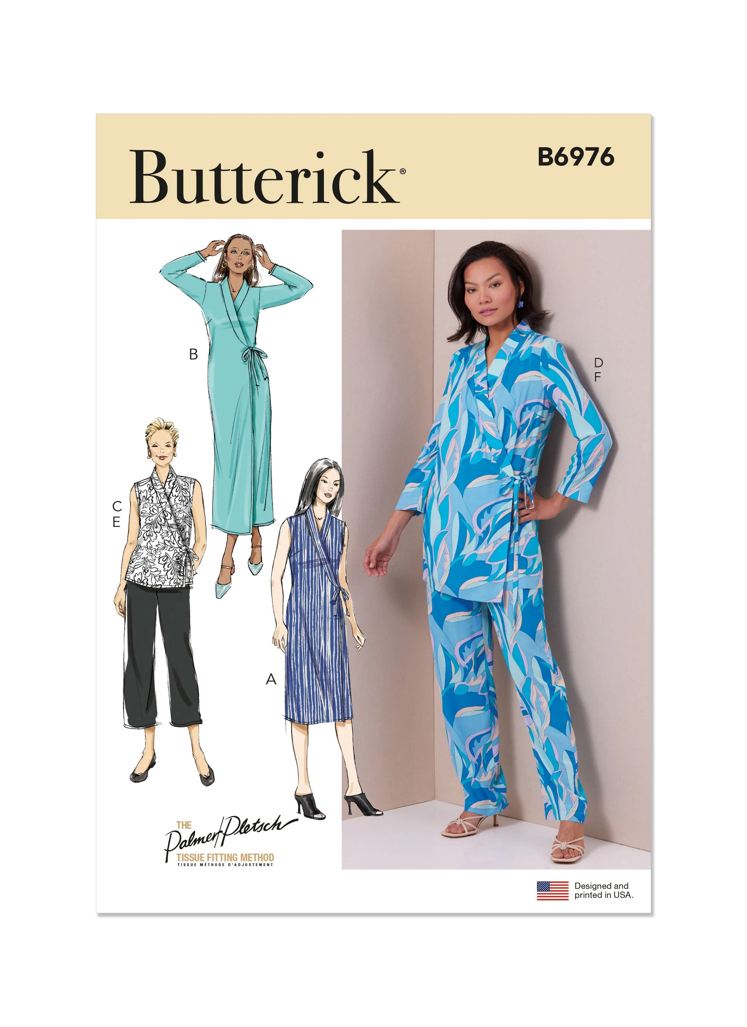 Butterick sewing pattern B6976 Misses' Lounge Set by Palmer/Pletsch