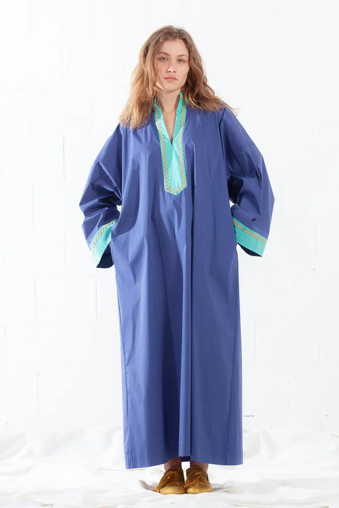 ByAdushka Al Khobar Cotton Blue Dress - Byadushka