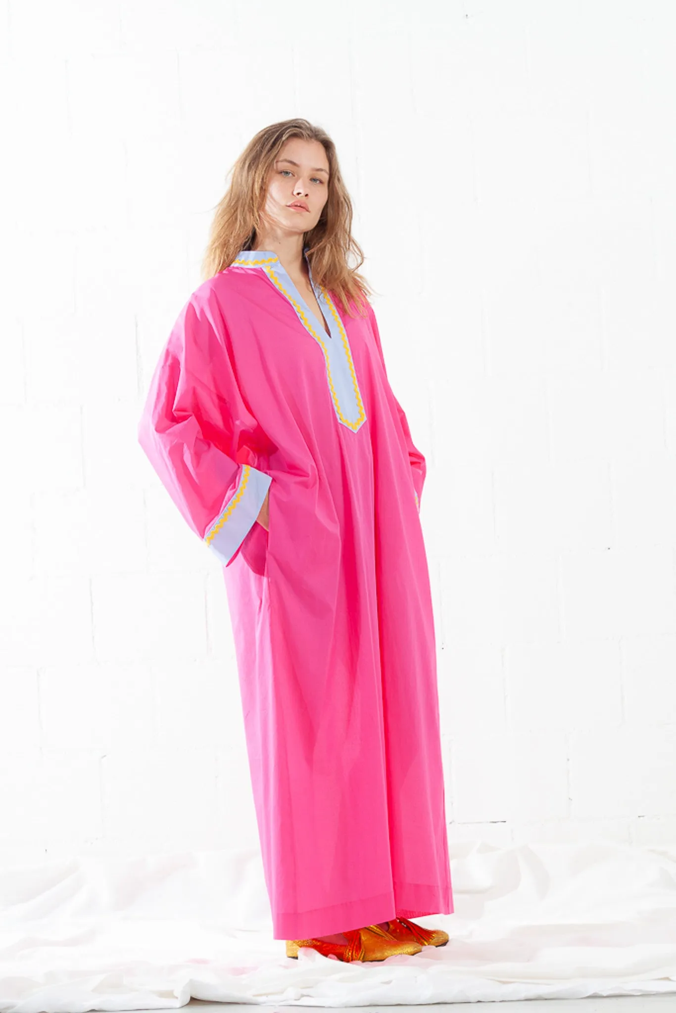 ByAdushka Al Khobar Cotton Pink Magenta Dress - Byadushka