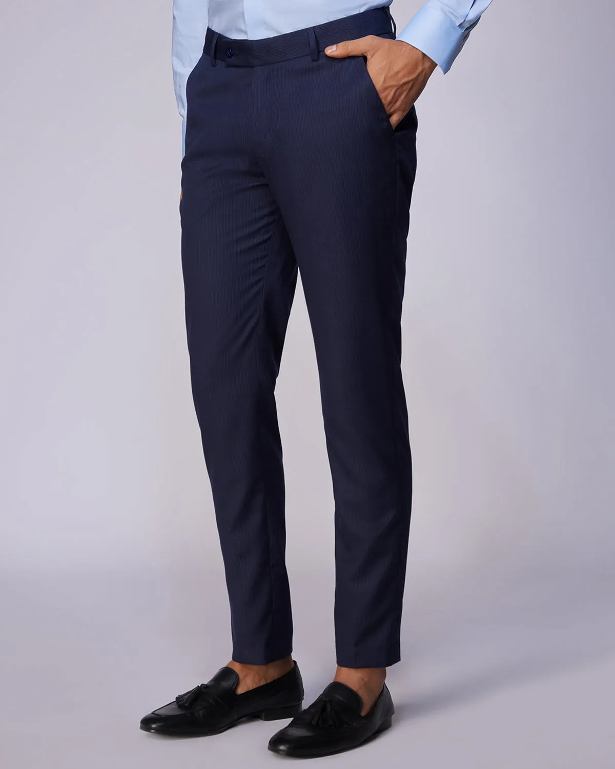 Capstone Blended Wool Dress Pants - Navy