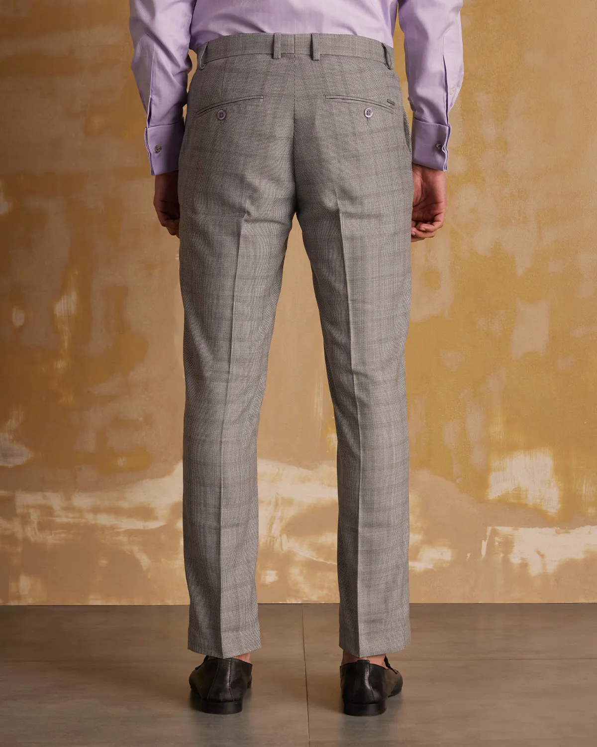 Checkmate Blended Wool Dress Pants - Grey