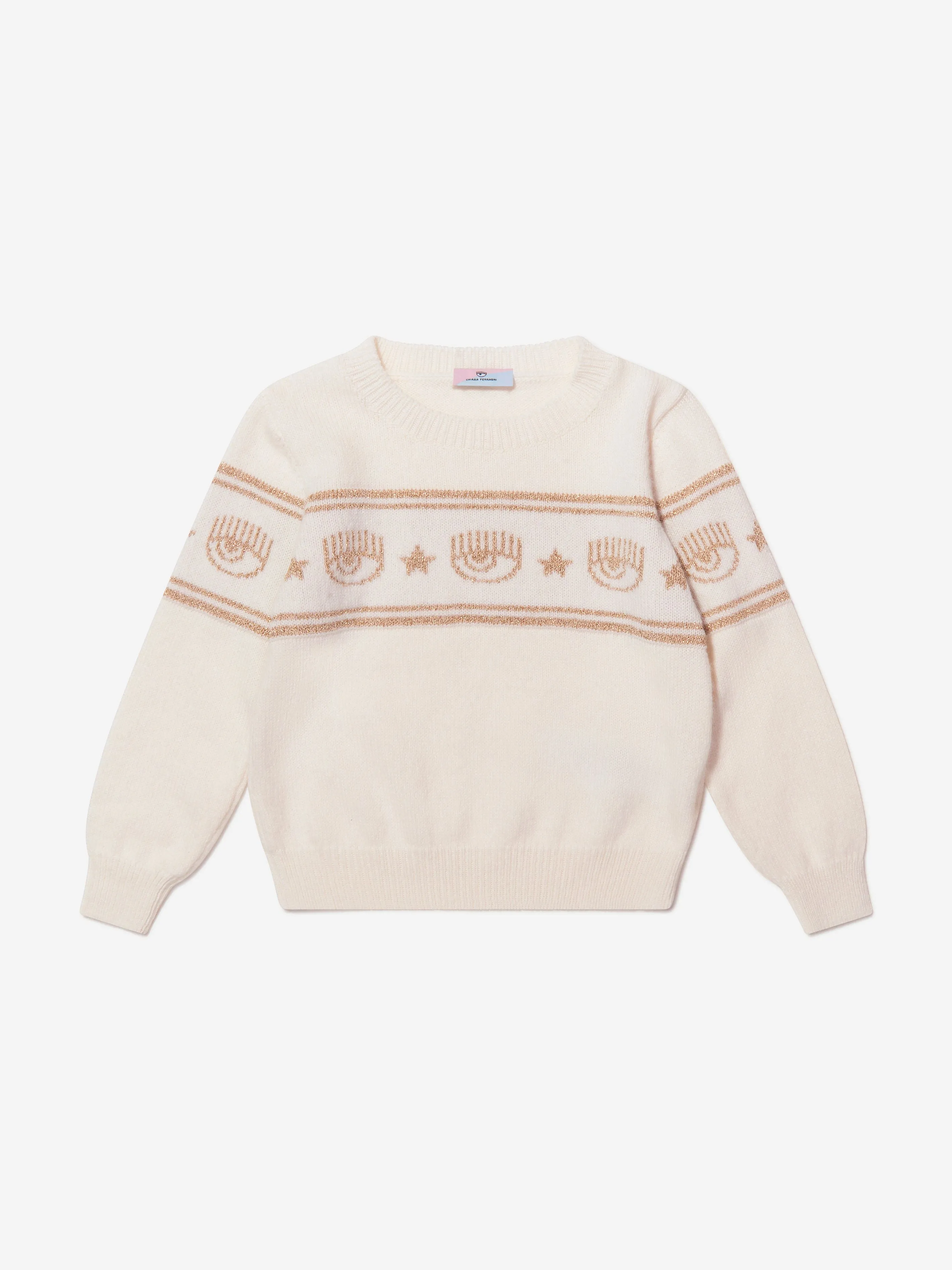 Chiara Ferragni Girls Knitted Logo Jumper