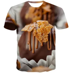 Chocolate T shirts Men Brown T shirts Funny Delicious Tshirts Casual Bitter Tshirt Printed