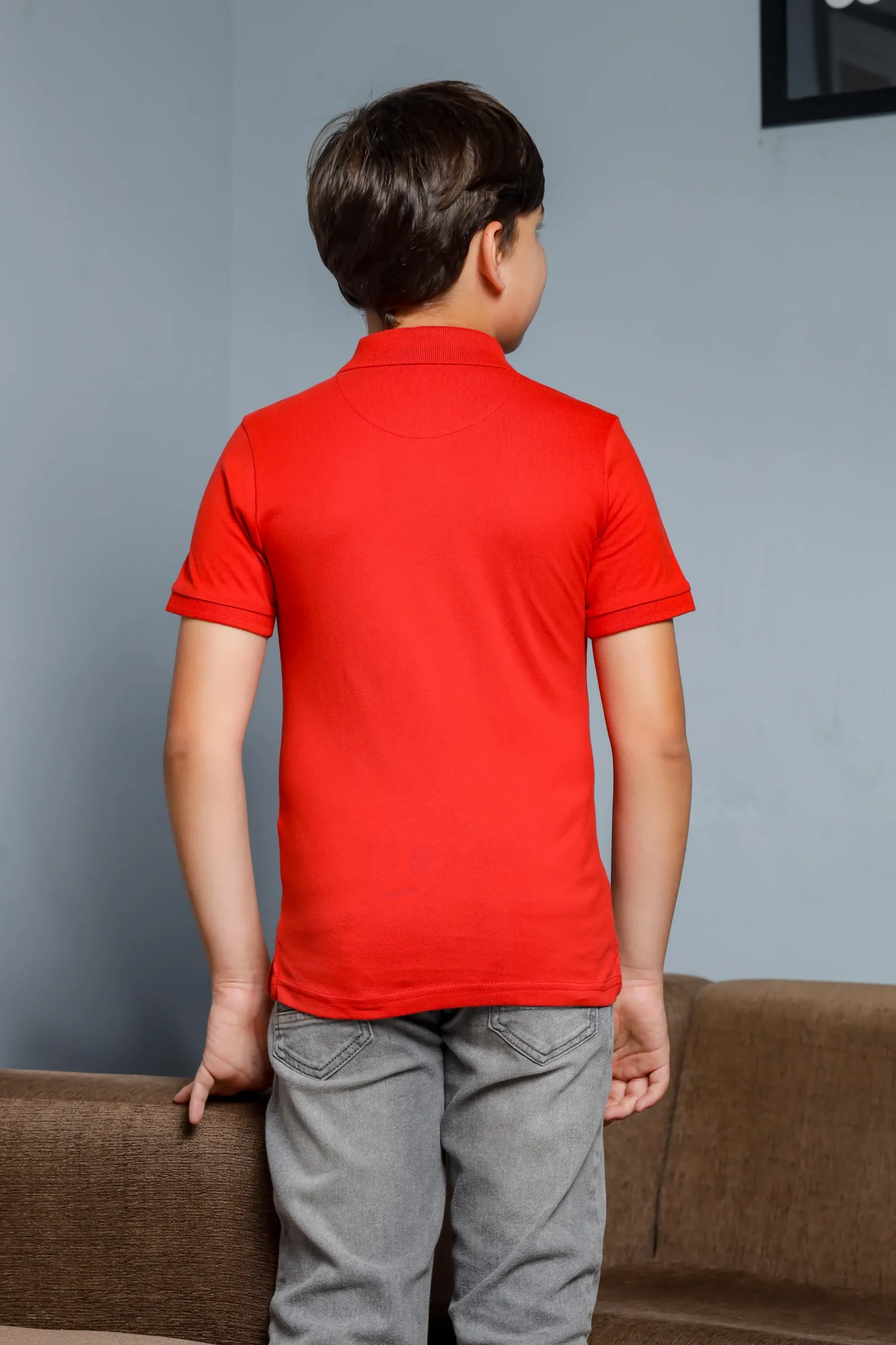 Classic Red Polo T Shirt for Boys