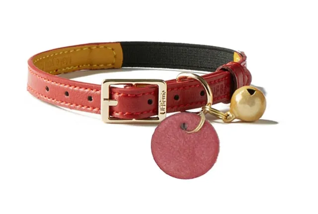 Collar Elastic with Bell Necklace Leather