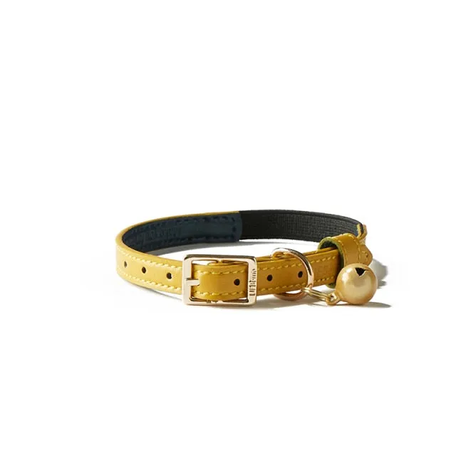 Collar Elastic with Bell Necklace Leather