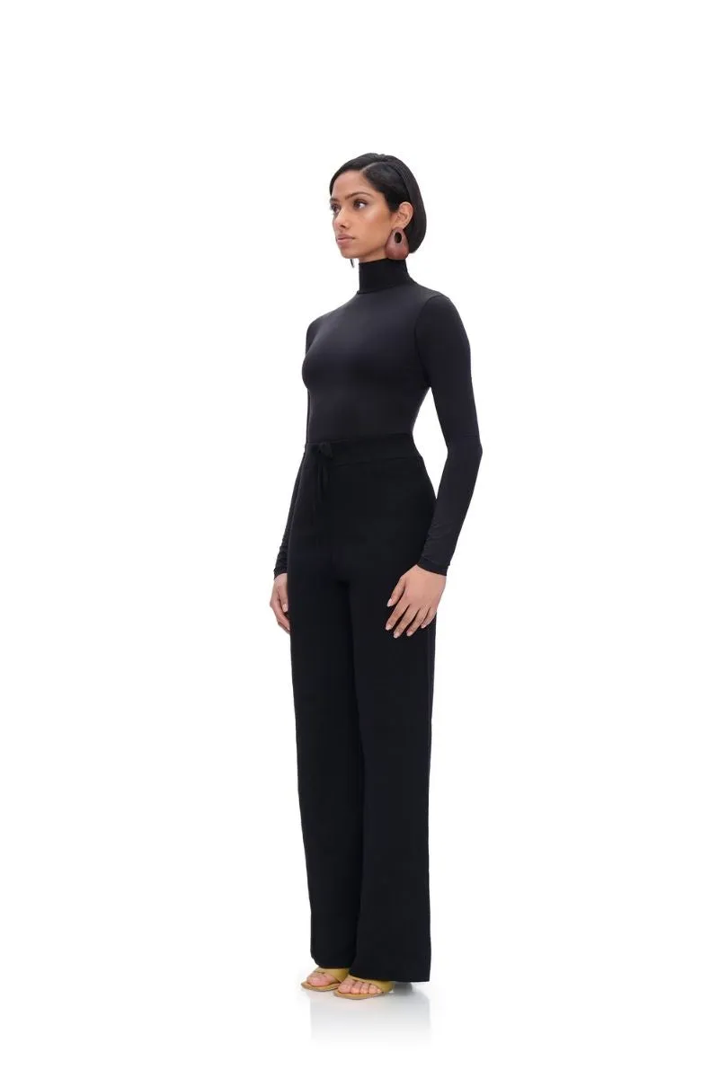 COLLO TURTLENECK MESH BODYSUIT IN ONYX