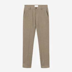 Como Regular Wool Suit Pants - Desert Taupe Melange