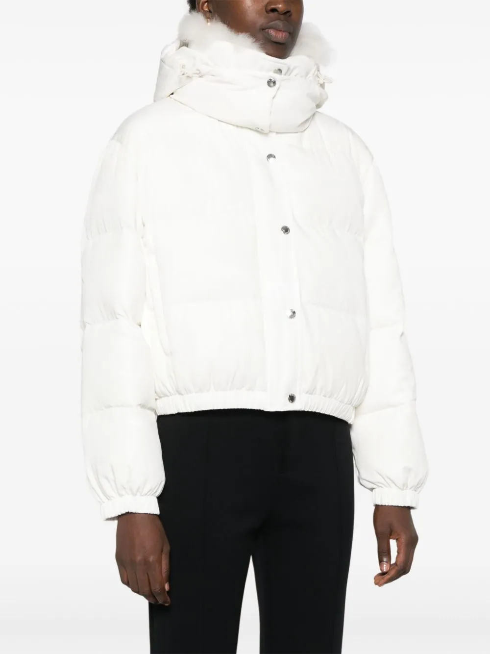 contrasting-collar ski jacket