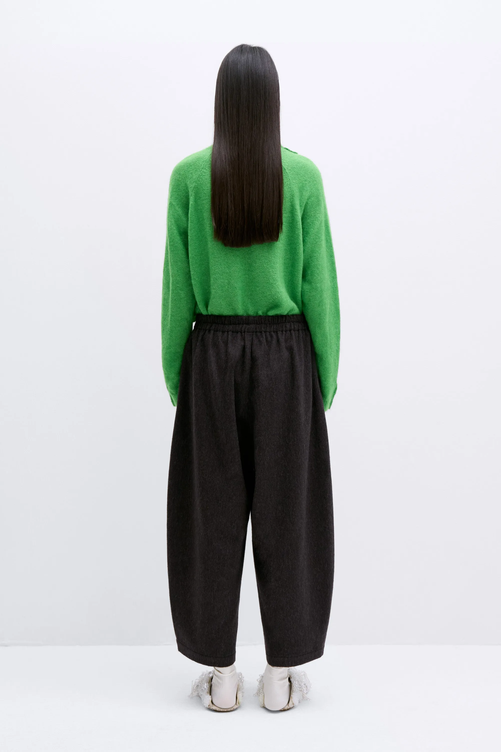 Cordera - Wool Curved Pants Java