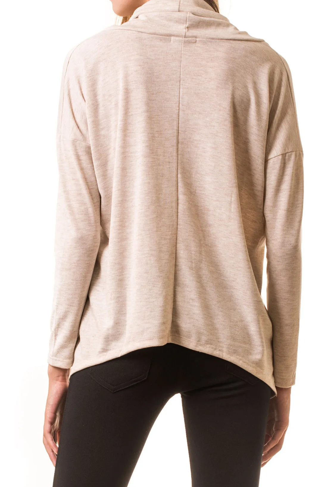 Cowl Neck Long Sleeve Knit Top