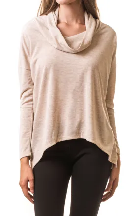 Cowl Neck Long Sleeve Knit Top