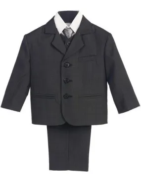 Dark Grey 5 Pc Suit with Vest  LT-3710DG