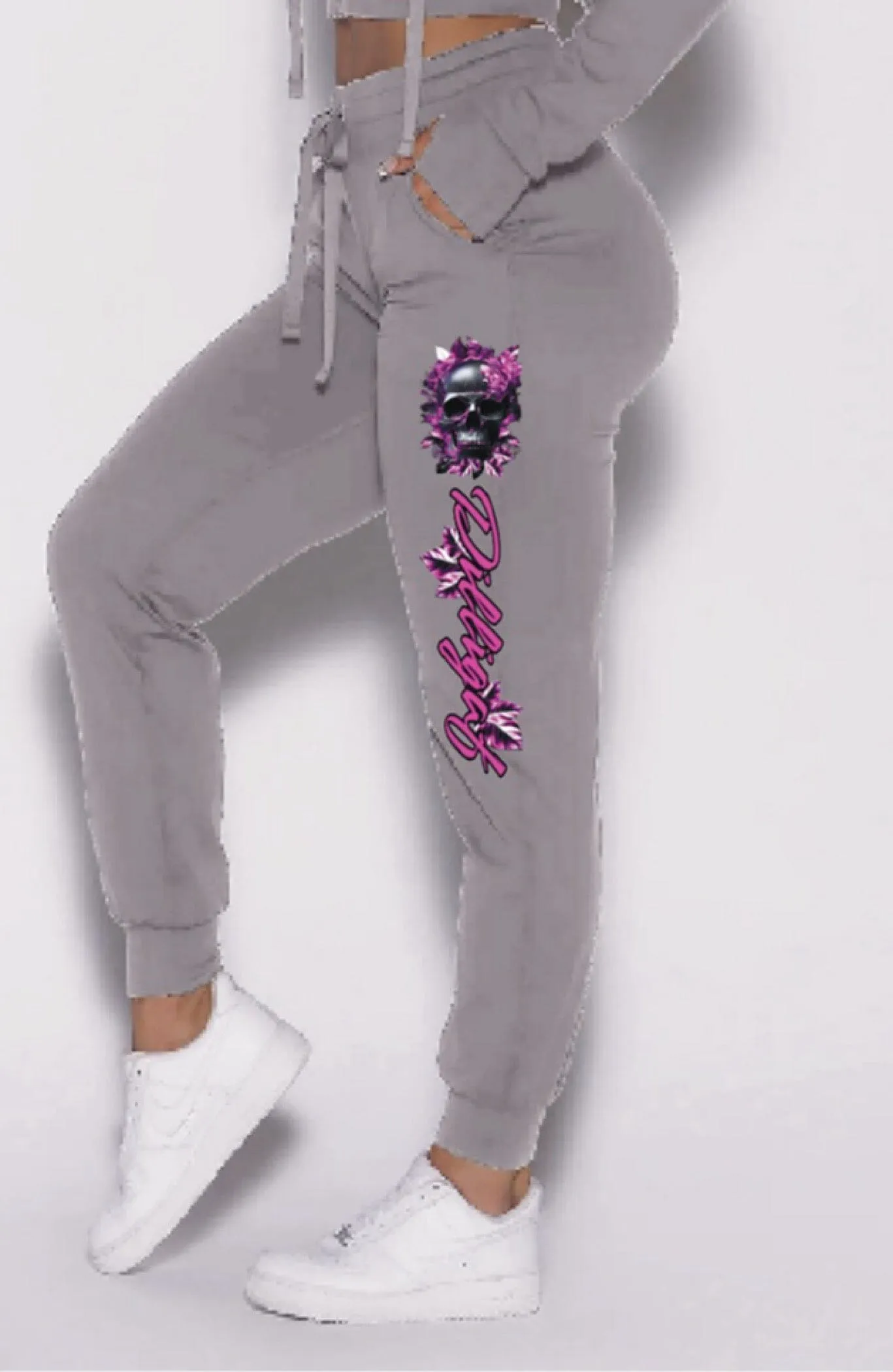 Dark Purple Skull Jogger