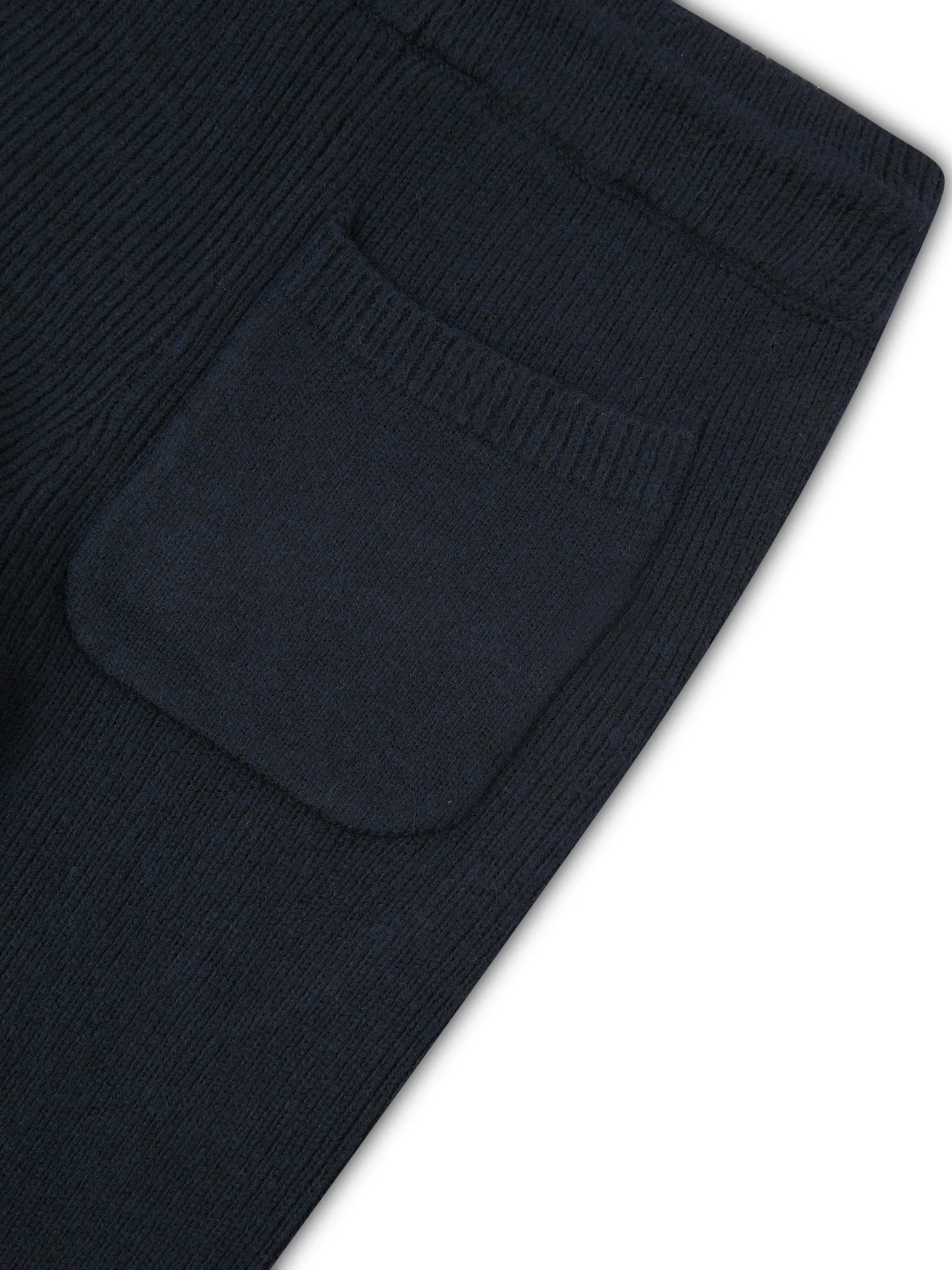 'DELPHINE' CUFF DETAIL KNITTED JOGGERS NAVY