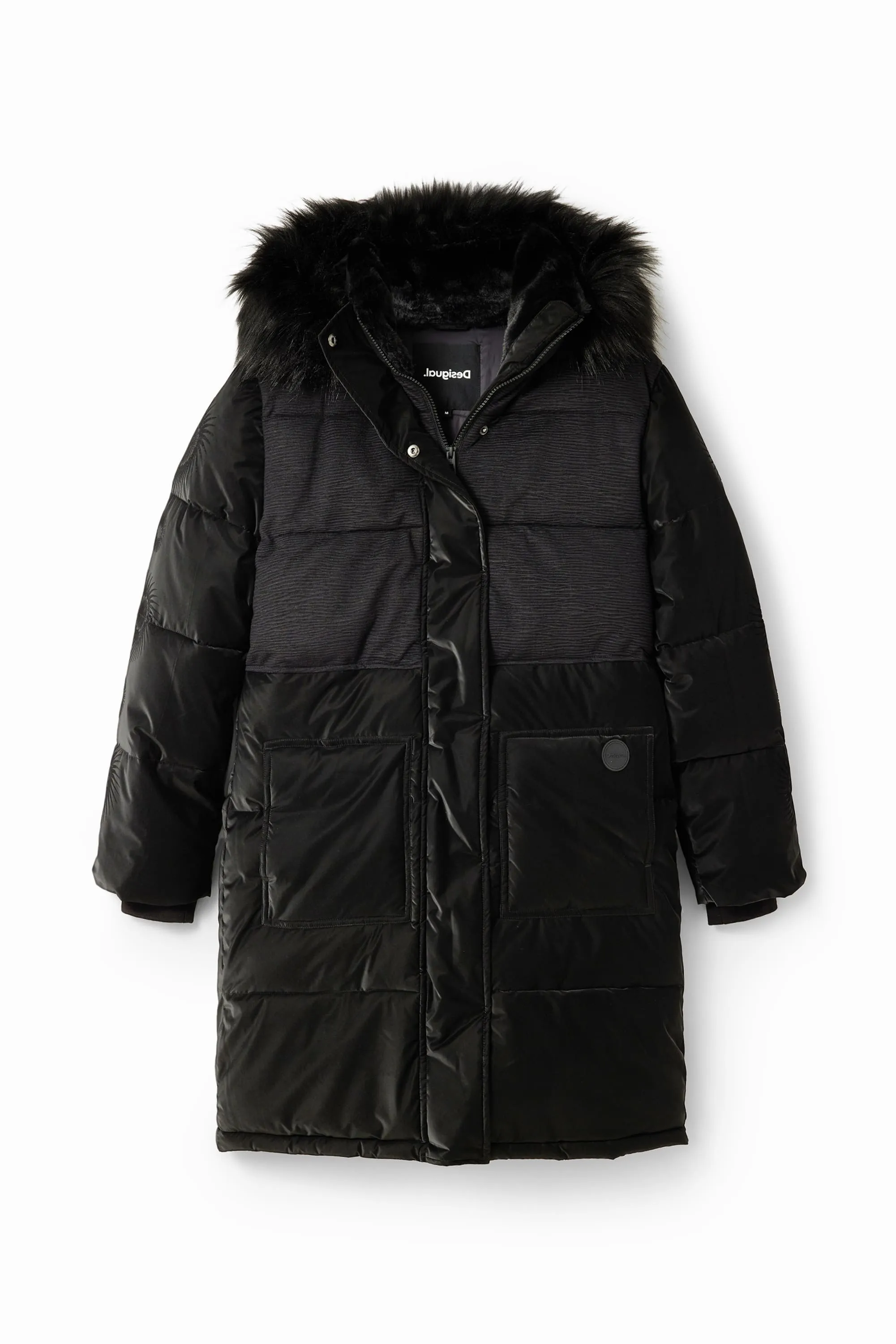 Desigual Padded Kelowna Puffer Coat with Furry Collar 23WWEW98