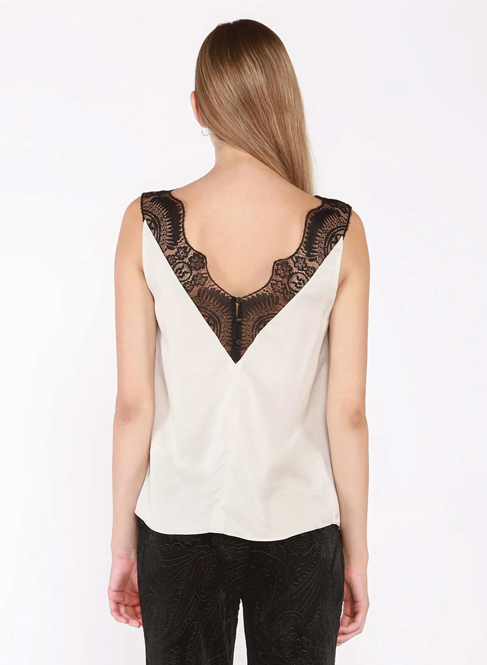 Dex Evelyn Lace Trim Satin Cami