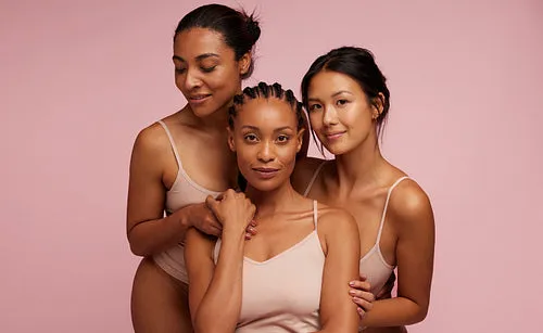 Diverse group of women with different pigmentation