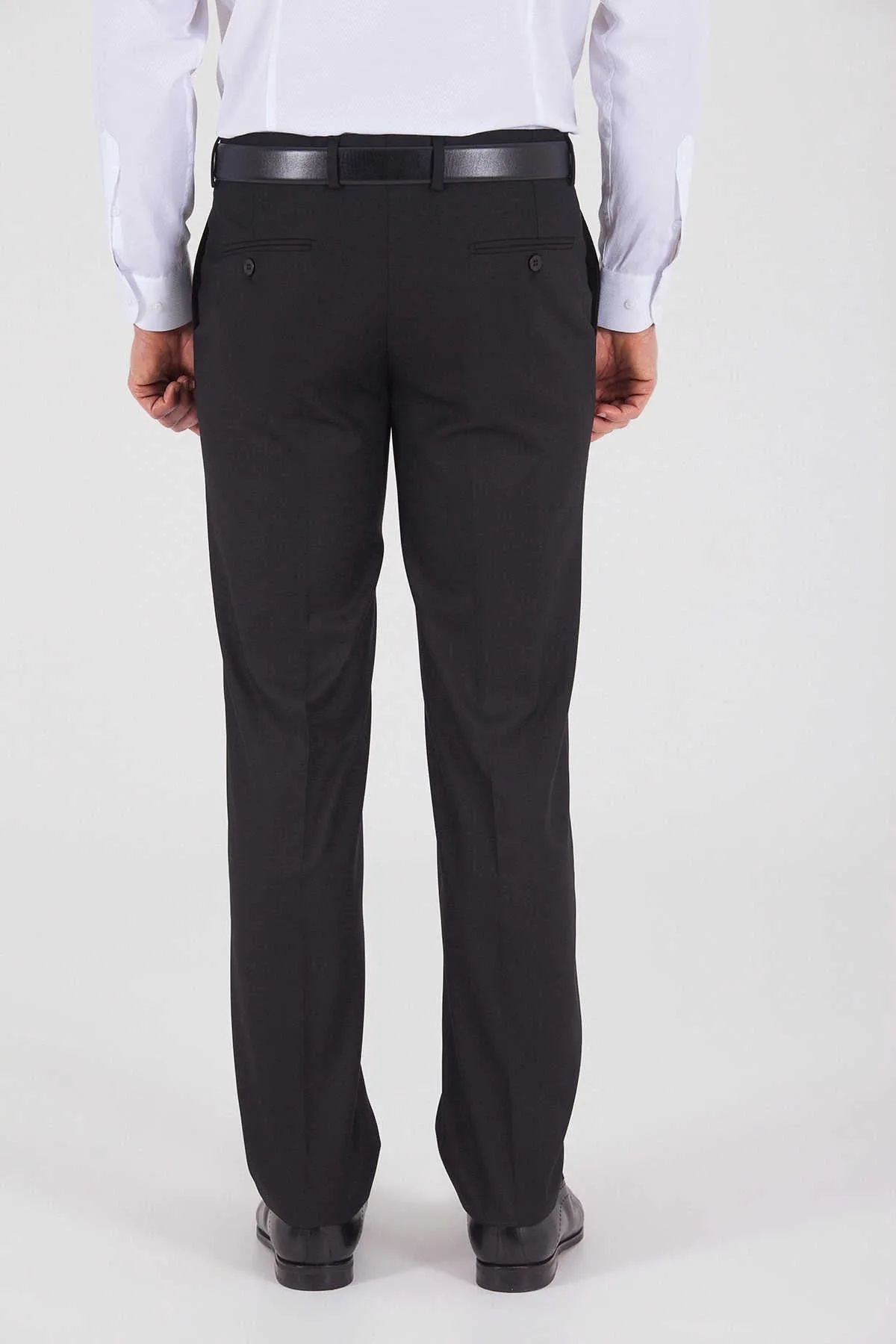 Dynamic Fit Side Pocket Low Waist Black Dress Pants