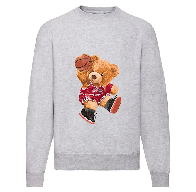 Eco-Friendly Basketball Bear Pullover