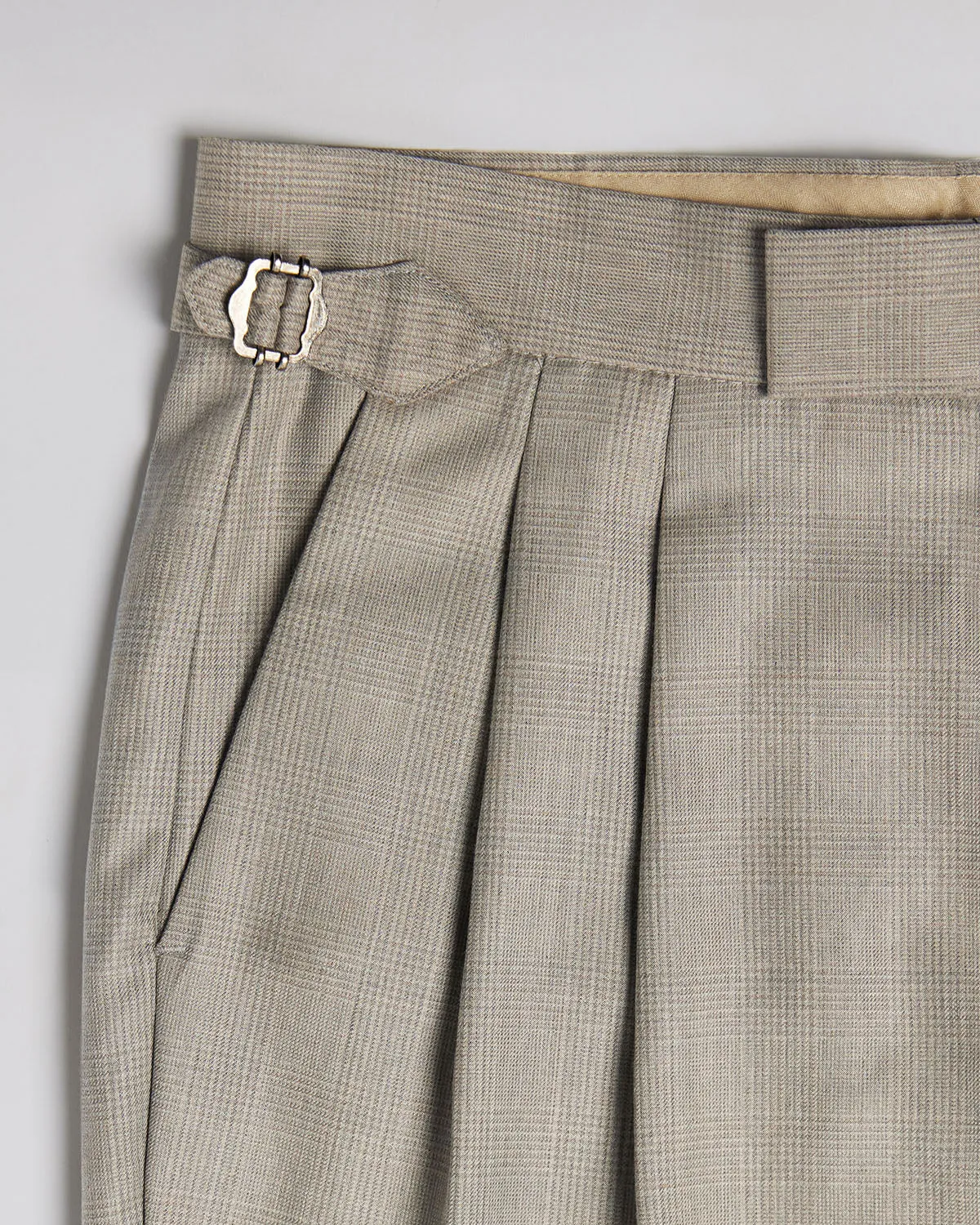 Empyrean Checked Neapolitan Dress Pants - Beige