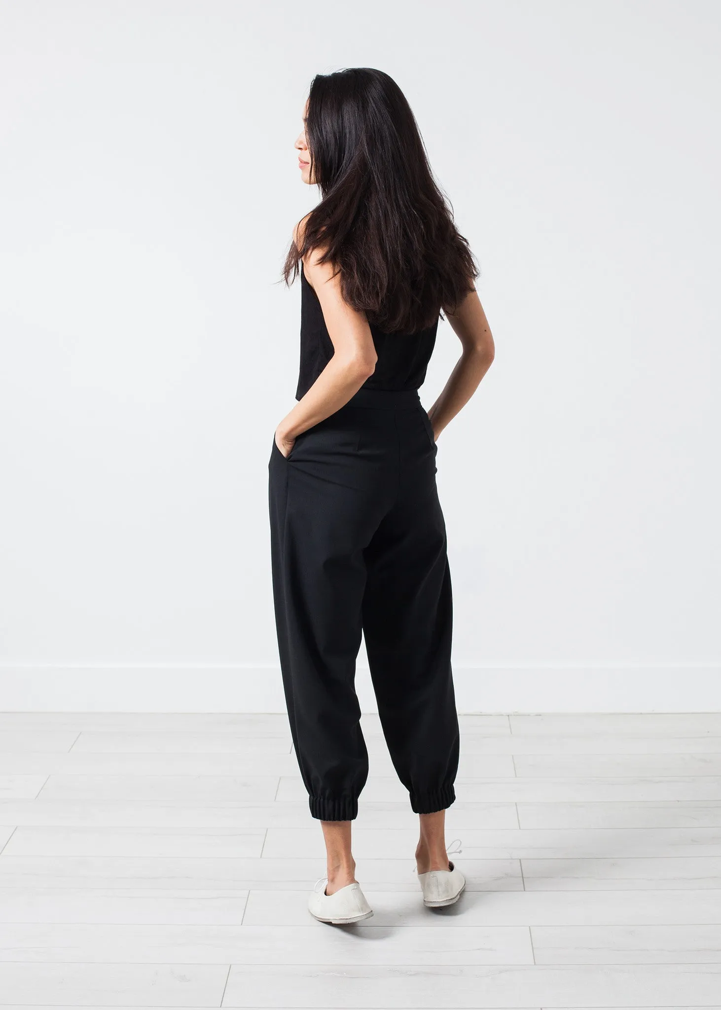 Fancy Wool Pant in Black