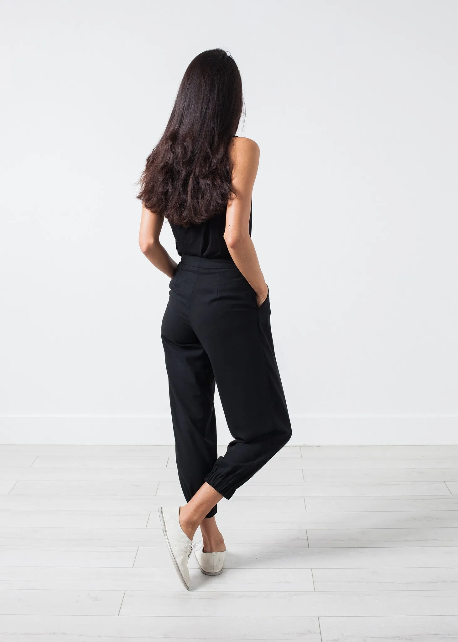 Fancy Wool Pant in Black